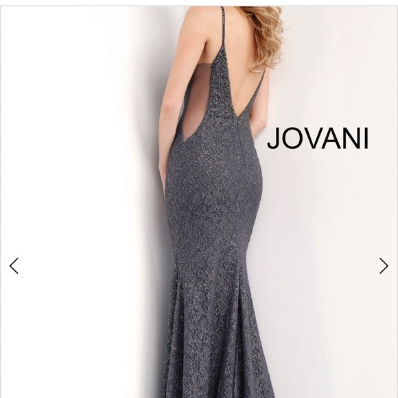Grey jovani prom dress - Picture 2 of 5